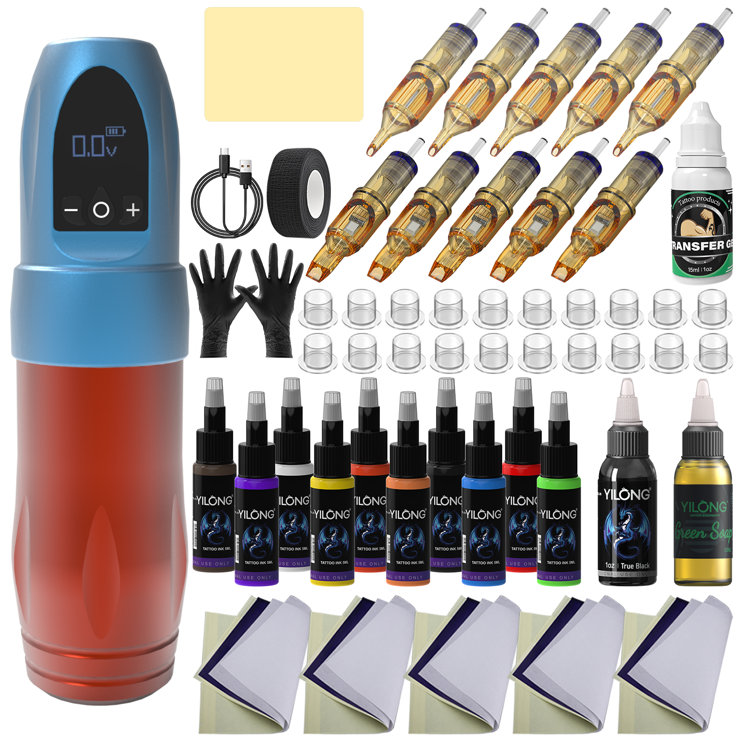 Power Tools Professional - Professional Wireless Tattoo Machine Kit for