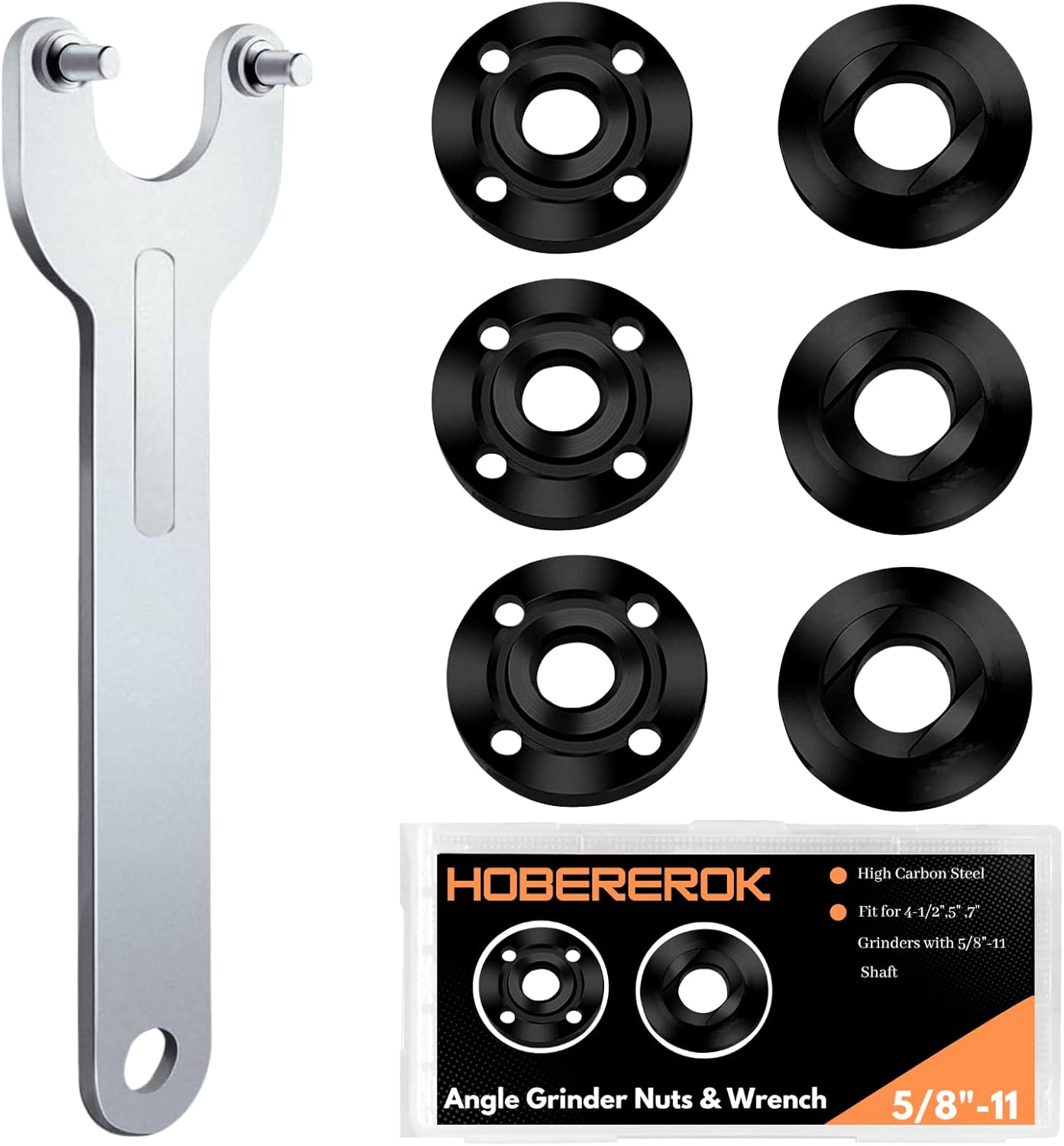 Angle Grinder 4.5 - 7pcs Angle Grinder Nut & Wrench