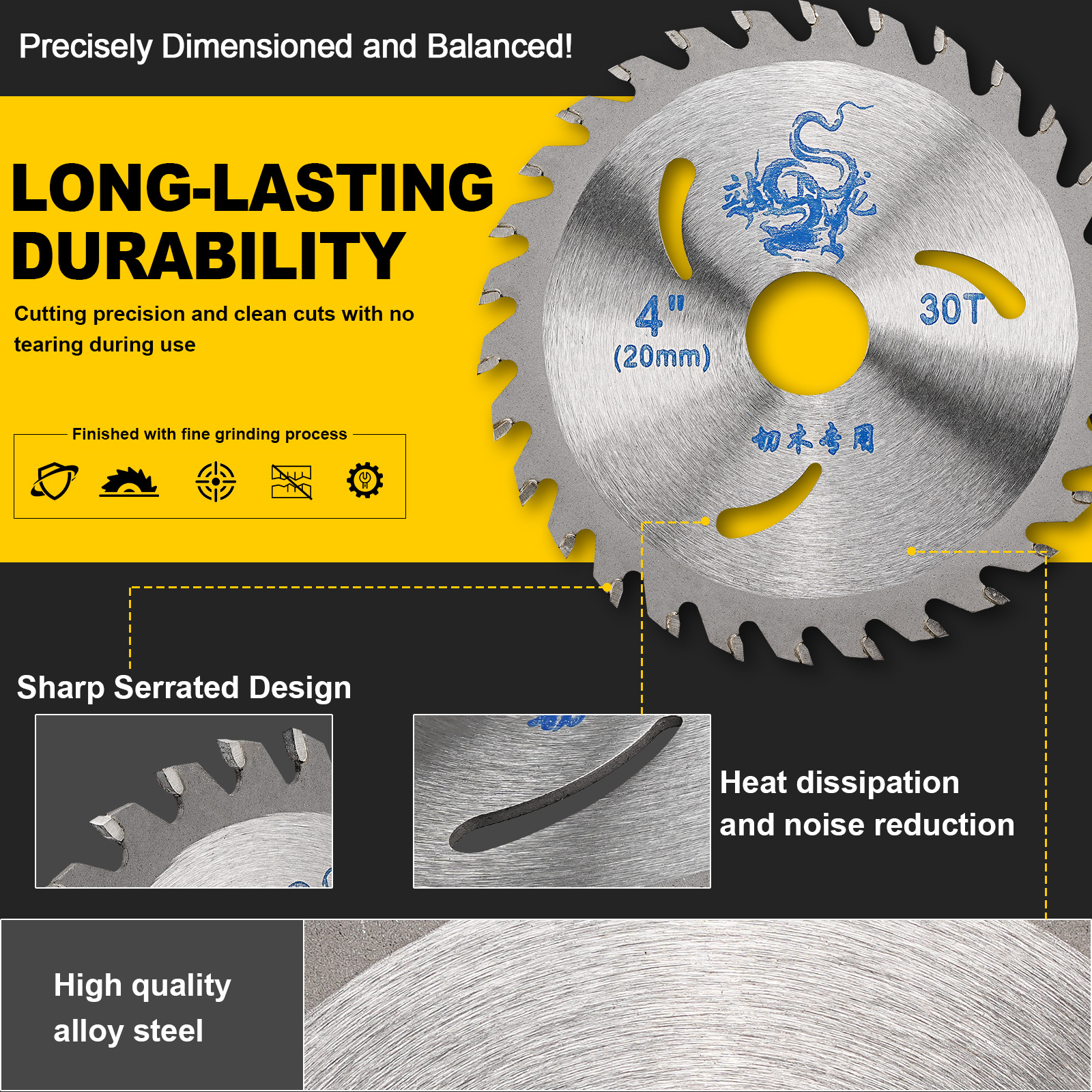 1PC Circular Saw Blade 4/4.5/5 - огляд і ціна Angle Grinder 4.5