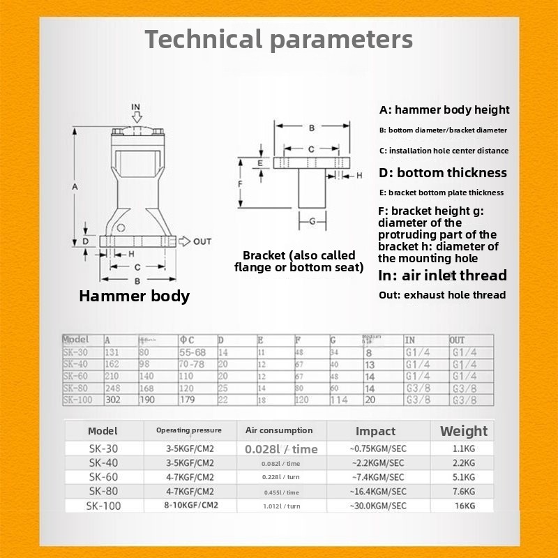 Air hammer, powerful impact pn - огляд і ціна Power Tools Hammer