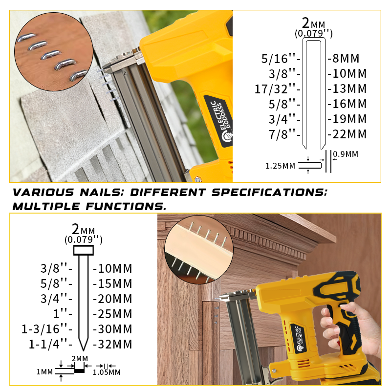Electric Goddess Cordless 30mm - огляд і ціна Nail Gun Brad