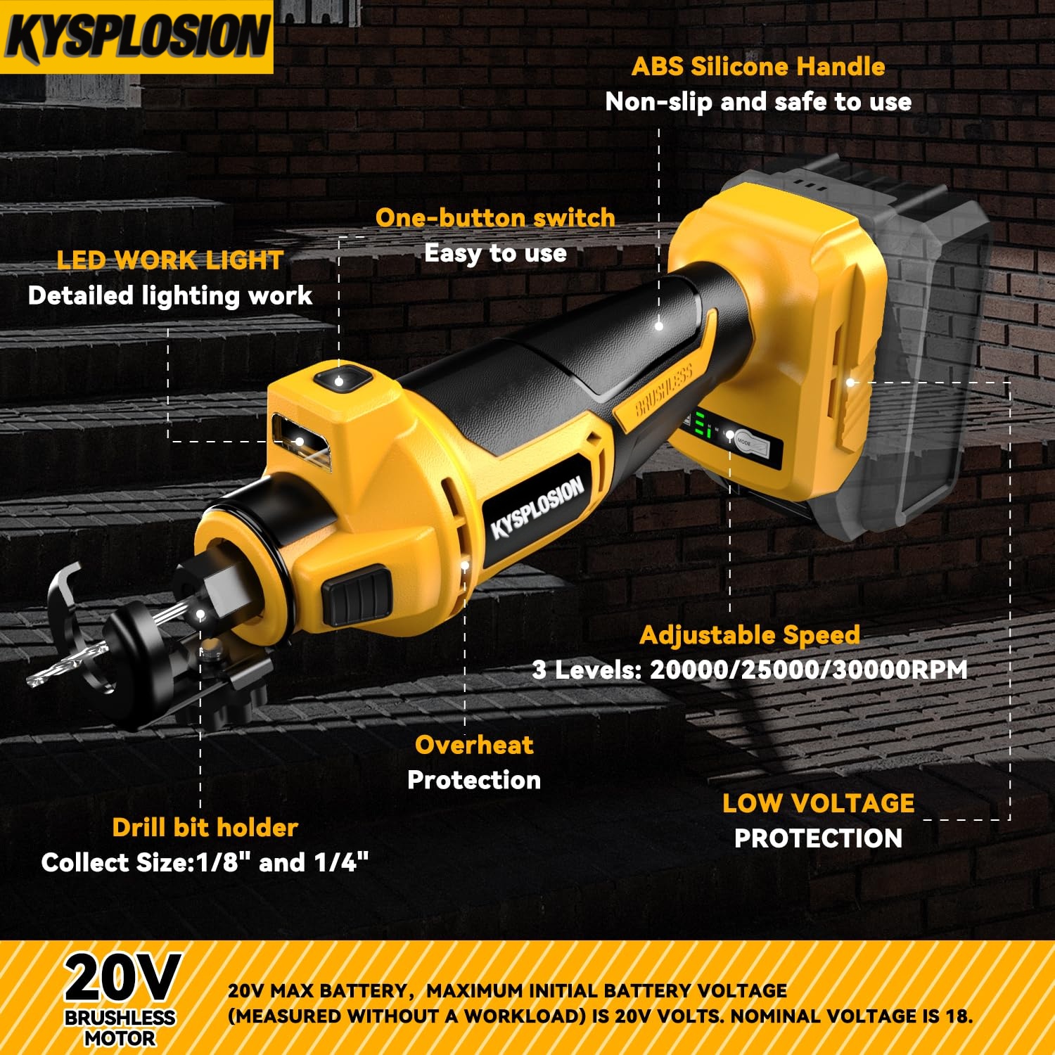 3 Gears Brushless Electric Dry - огляд і ціна Power Tools Professional