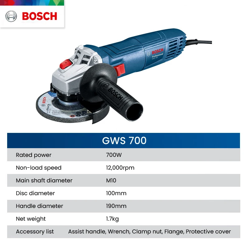 Bosch GWS 700 Angle Grinder Wi - огляд і ціна Angle Grinder 4.5