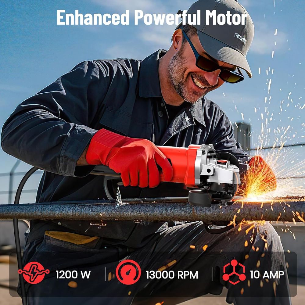 10 Amp, 4.5-Inch 12000W High-S - огляд і ціна Angle Grinder 4.5